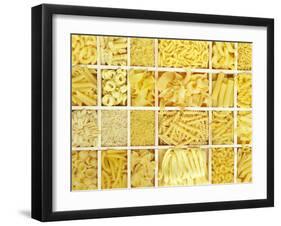 Still Life: Various Types of Pasta in White Typesetter's Case-null-Framed Photographic Print