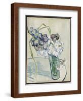 Still Life, Vase of Carnations, June 1890-Vincent van Gogh-Framed Giclee Print