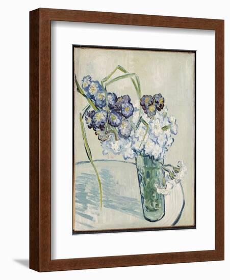 Still Life, Vase of Carnations, June 1890-Vincent van Gogh-Framed Giclee Print