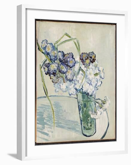 Still Life, Vase of Carnations, June 1890-Vincent van Gogh-Framed Giclee Print