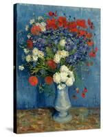 Still Life: Vase with Cornflowers and Poppies, 1887-Vincent van Gogh-Stretched Canvas