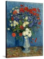 Still Life: Vase with Cornflowers and Poppies, 1887-Vincent van Gogh-Stretched Canvas