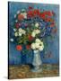 Still Life: Vase with Cornflowers and Poppies, 1887-Vincent van Gogh-Stretched Canvas