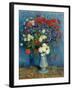 Still Life: Vase with Cornflowers and Poppies, 1887-Vincent van Gogh-Framed Premium Giclee Print
