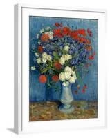 Still Life: Vase with Cornflowers and Poppies, 1887-Vincent van Gogh-Framed Giclee Print