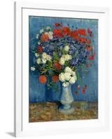 Still Life: Vase with Cornflowers and Poppies, 1887-Vincent van Gogh-Framed Giclee Print