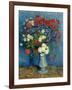 Still Life: Vase with Cornflowers and Poppies, 1887-Vincent van Gogh-Framed Giclee Print