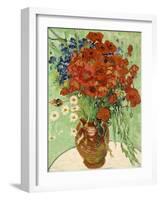 Still Life, Vase with Daisies and Poppies, 1890-null-Framed Giclee Print