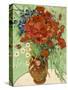 Still Life, Vase with Daisies and Poppies, 1890-null-Stretched Canvas