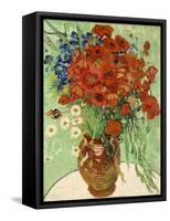 Still Life, Vase with Daisies and Poppies, 1890-null-Framed Stretched Canvas