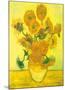 Still Life, Vase With Fifteen Sunflowers-Vincent van Gogh-Mounted Art Print