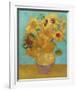 Still Life, Vase with Twelve Sunflowers, January 1889-Vincent Van Gogh-Framed Giclee Print