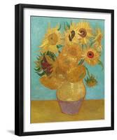 Still Life, Vase with Twelve Sunflowers, January 1889-Vincent Van Gogh-Framed Giclee Print