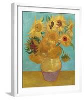 Still Life, Vase with Twelve Sunflowers, January 1889-Vincent Van Gogh-Framed Giclee Print