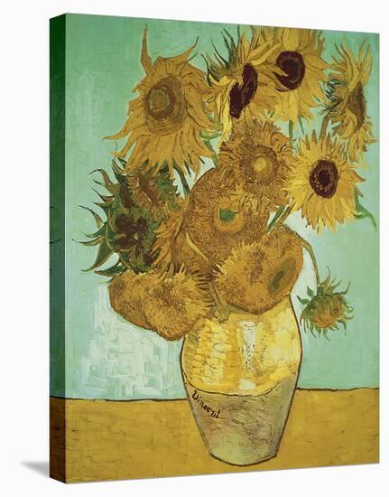 Still Life, Vase With Twelve Sunflowers-Vincent Van Gogh-Stretched Canvas