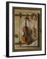 Still Life, Violin and Music, 1888-William Michael Harnett-Framed Giclee Print