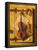 Still Life—Violin and Music, 1888-null-Framed Stretched Canvas