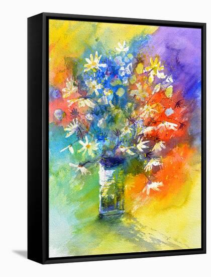 Still Life Watercolor-Pol Ledent-Framed Stretched Canvas