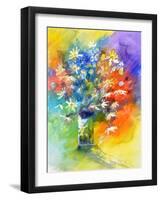 Still Life Watercolor-Pol Ledent-Framed Art Print