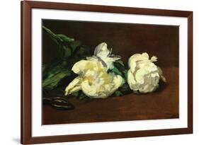 Still Life, White Peony-Edouard Manet-Framed Premium Giclee Print