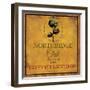 Still Life Wine Label Square I-Mary Beth Baker-Framed Art Print