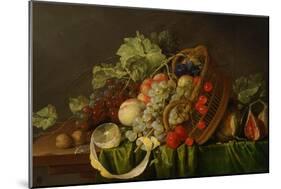 Still Life with a Basket of Fruit, Ca 1654-Cornelis de Heem-Mounted Giclee Print