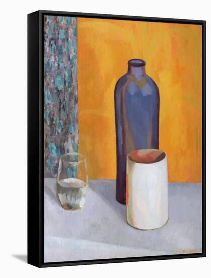 Still Life with a Blue Bottle, 1917-Roger Eliot Fry-Framed Stretched Canvas
