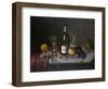 Still Life with a Bottle of Champagne and Two Glasses, with Various Fruit-null-Framed Premium Giclee Print