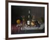 Still Life with a Bottle of Champagne and Two Glasses, with Various Fruit-null-Framed Giclee Print