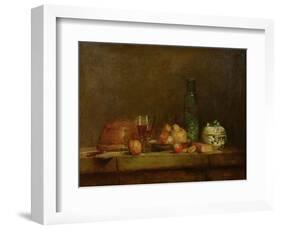 Still Life with a Bottle of Olives, 1760-Jean-Baptiste Simeon Chardin-Framed Giclee Print