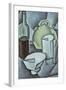 Still Life with a Bottle of Wine and an Earthenware Water Jug, 1911-Juan Gris-Framed Giclee Print