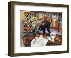 Still Life with a Cat, 1912-Jean Joveneau-Framed Giclee Print