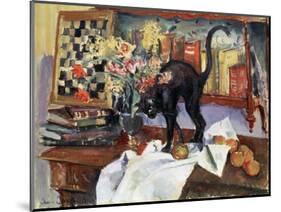 Still Life with a Cat, 1912-Jean Joveneau-Mounted Giclee Print
