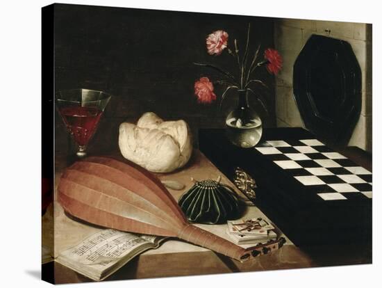 Still Life with a Chess-Lubin Baugin-Stretched Canvas