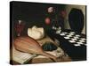 Still Life with a Chess-Lubin Baugin-Stretched Canvas
