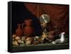 Still Life with a Clock, 1652-Antonio Pereda y Salgado-Framed Stretched Canvas