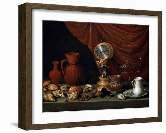 Still Life with a Clock, 1652-Antonio Pereda y Salgado-Framed Giclee Print