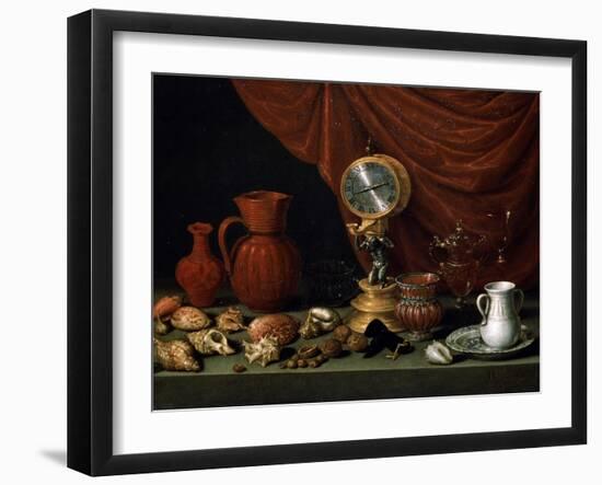 Still Life with a Clock, 1652-Antonio Pereda y Salgado-Framed Giclee Print