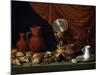 Still Life with a Clock, 1652-Antonio Pereda y Salgado-Mounted Giclee Print