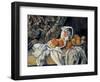 Still Life with a Curtain and Pitcher-Paul Cézanne-Framed Art Print