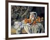 Still Life with a Curtain and Pitcher-Paul Cézanne-Framed Art Print