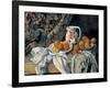 Still Life with a Curtain and Pitcher-Paul Cézanne-Framed Art Print