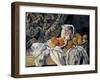 Still Life with a Curtain and Pitcher-Paul Cézanne-Framed Art Print