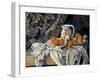 Still Life with a Curtain and Pitcher-Paul Cézanne-Framed Art Print