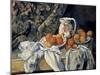 Still Life with a Curtain and Pitcher-Paul Cézanne-Mounted Art Print