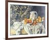 Still Life with a Curtain, c.1895-Paul Cezanne-Framed Giclee Print