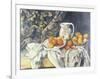Still Life with a Curtain, c.1895-Paul Cezanne-Framed Giclee Print