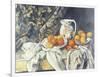 Still Life with a Curtain, c.1895-Paul Cezanne-Framed Giclee Print