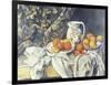 Still Life with a Curtain, c.1895-Paul Cezanne-Framed Giclee Print