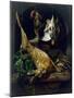 Still Life with a Dead Hare, Partridges and Other Birds in a Niche, C.1675 (Oil on Canvas)-Jan Weenix-Mounted Giclee Print